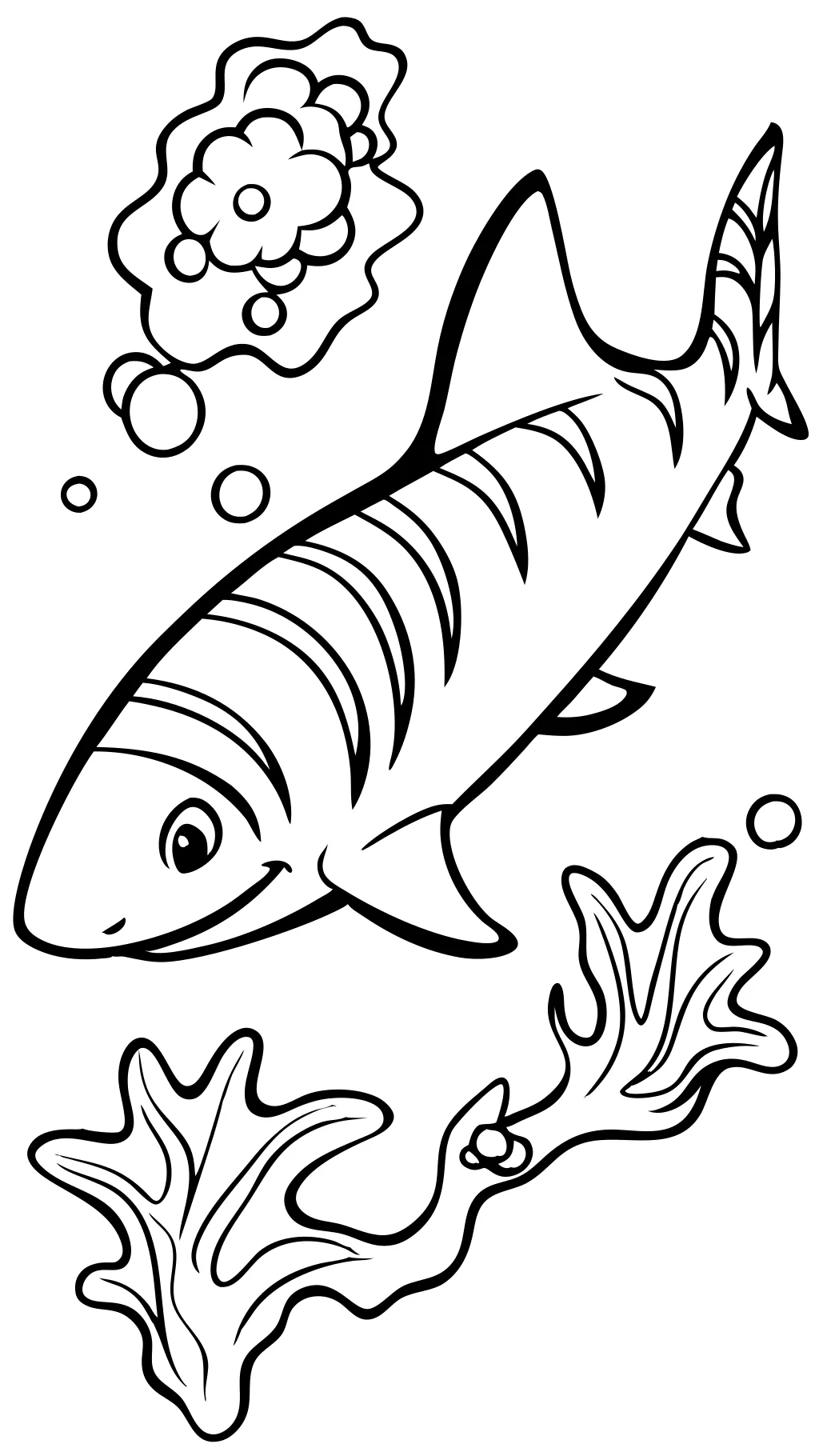 coloriage de requin tigre